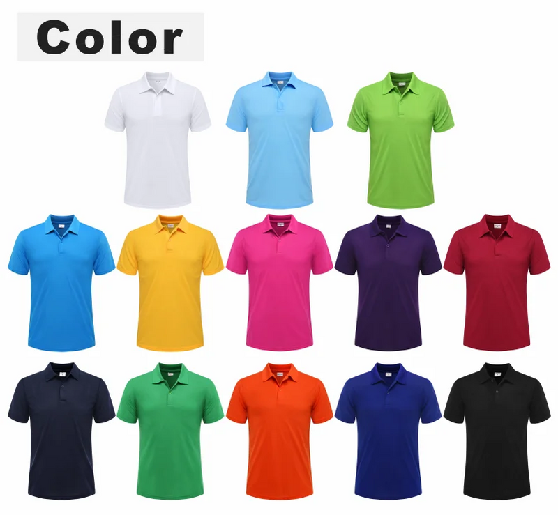 3 PACK Lapel Short-sleeved Air-breathable POLO Shirt Summer Unisex Solid Color Design Embroidery Quick Dry Top Print LOGO