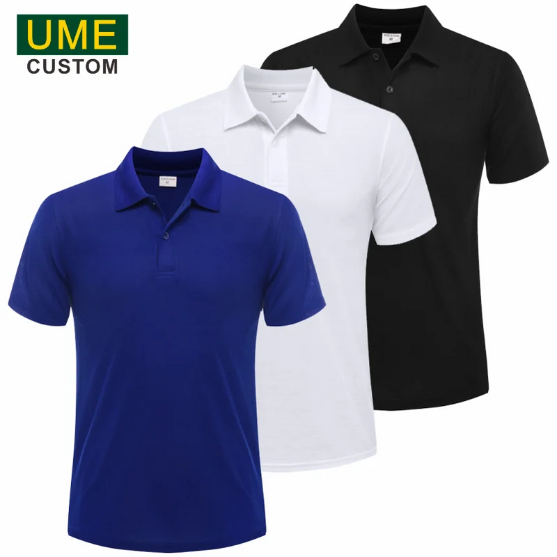 3 PACK Lapel Short-sleeved Air-breathable POLO Shirt Summer Unisex Solid Color Design Embroidery Quick Dry Top Print LOGO