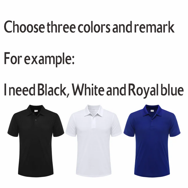 3 PACK Lapel Short-sleeved Air-breathable POLO Shirt Summer Unisex Solid Color Design Embroidery Quick Dry Top Print LOGO