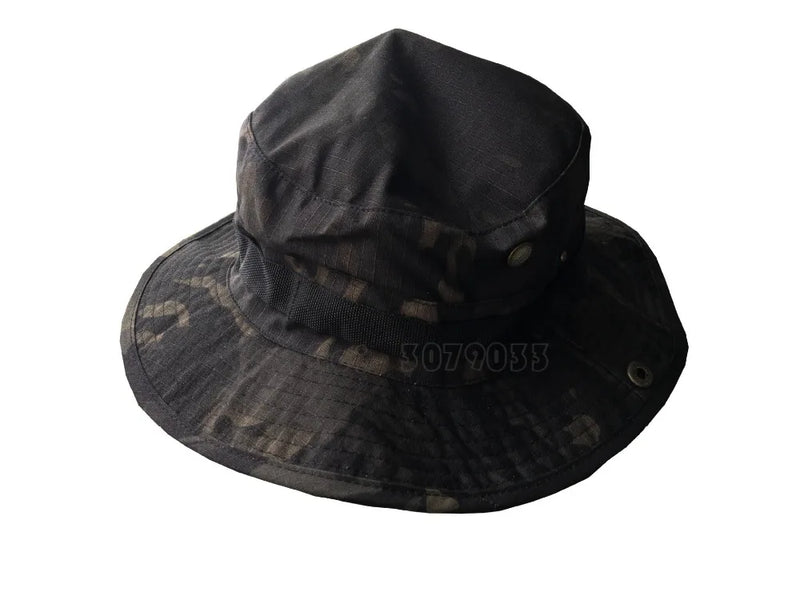 Hunting Bonnie Hat Tactical Airsoft Camouflage Camo Sniper Bucket Hats Outdoor Hiking Camping Fishing Cap