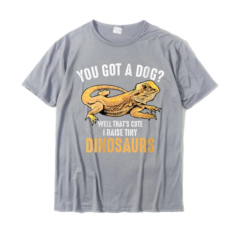 Womens Cool I Raise Tiny Dinosaurs Funny Bearded Dragon Pet Gift Round Neck T-Shirt PartyCamisa T Shirt Cute Cotton Men T Shirt