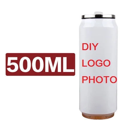 500ml Thermos bottle with custom logo, 500ml bottle with name and text, colorful printing, can be used as a gift for Juice drink