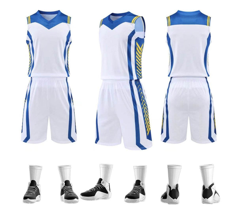 Hot sale Sublimation Men's Basketball Kits Jersey Set Team Club Basketball Wear Print Number Basketball Uniforms