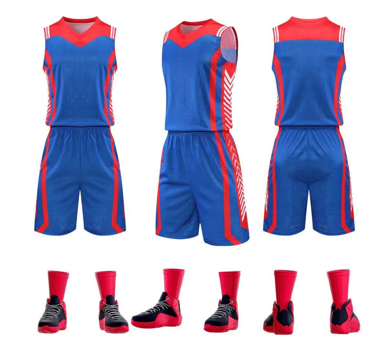 Hot sale Sublimation Men's Basketball Kits Jersey Set Team Club Basketball Wear Print Number Basketball Uniforms