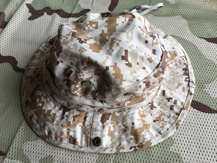 Hunting Bonnie Hat Tactical Airsoft Camouflage Camo Sniper Bucket Hats Outdoor Hiking Camping Fishing Cap