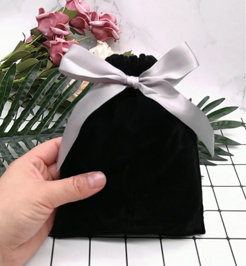 kwaii jewelry packaging bags reusable handmade gift pouches velvet bag velvet drawstring pouches gift bags multi sizes tableware