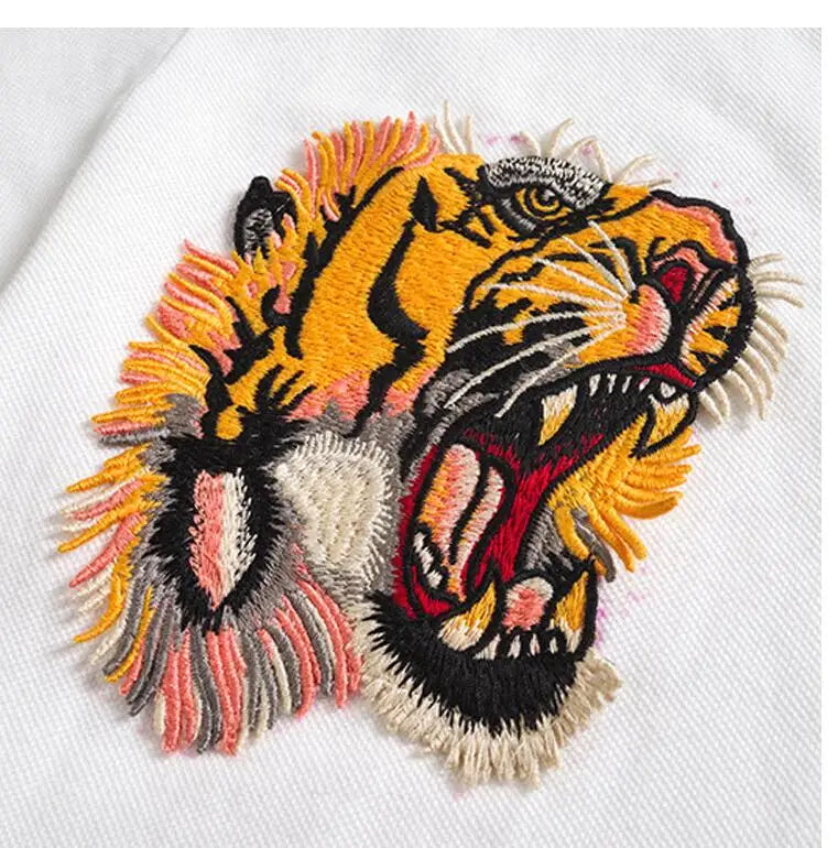 High New 2023 Men High Embroidery Double tiger head flowers Fashion Polo Shirts Shirt Skateboard Cotton Polos Top Tee #C37