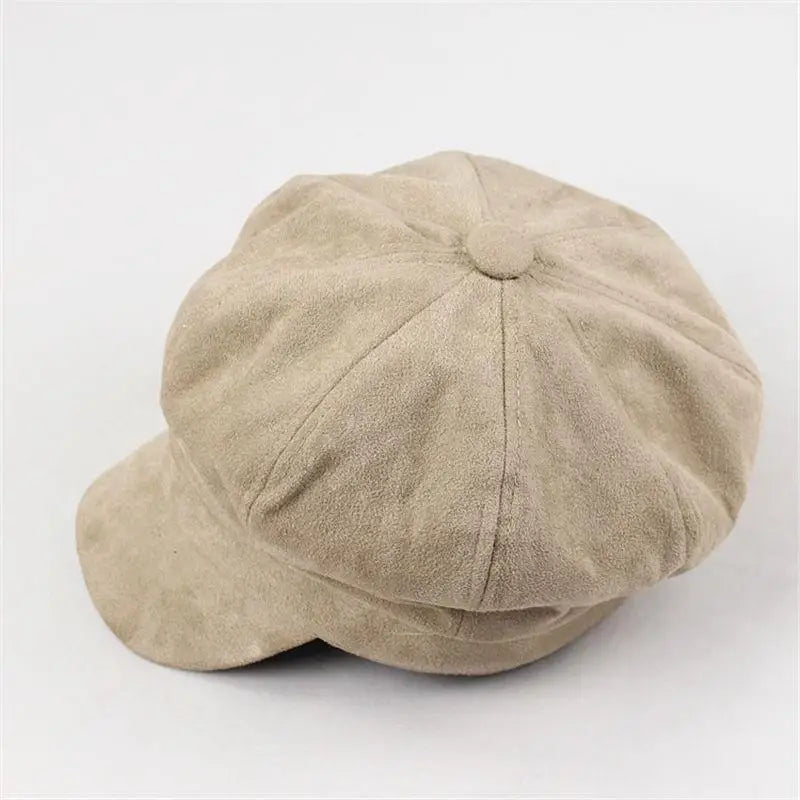 2019 Winter Warm Solid Octagonal Hats for Women and Girl Berets Painter Hat Beanie Cap 01