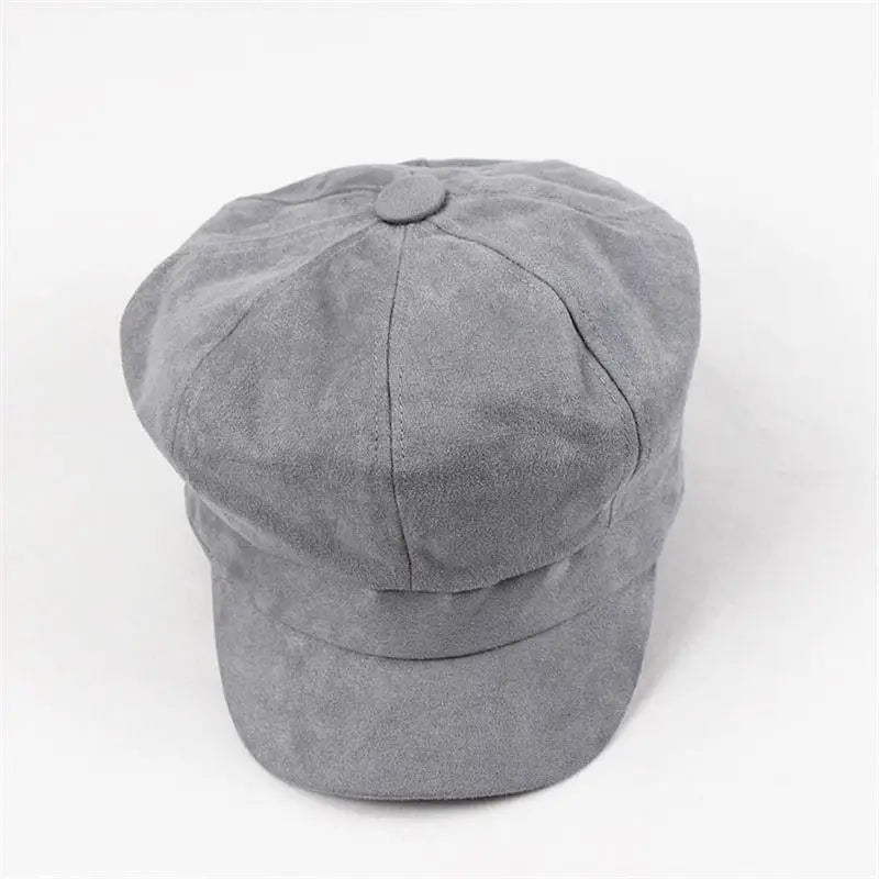 2019 Winter Warm Solid Octagonal Hats for Women and Girl Berets Painter Hat Beanie Cap 01