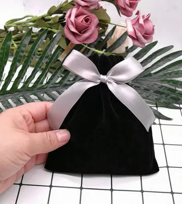 kwaii jewelry packaging bags reusable handmade gift pouches velvet bag velvet drawstring pouches gift bags multi sizes tableware