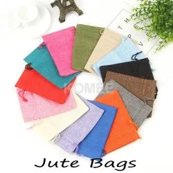 10pcs Linen Jute Jewelry Bag 13X18 Multi color Party Candy Bag Wedding Birthday Favor Gift Packaging Bags Jewellery Stand Custom