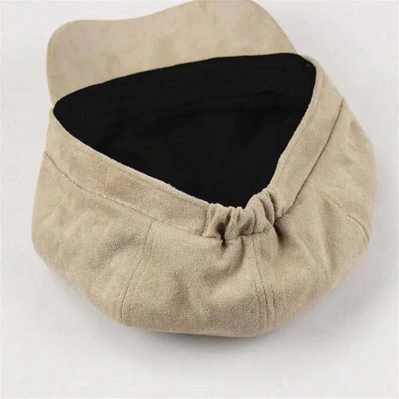 2019 Winter Warm Solid Octagonal Hats for Women and Girl Berets Painter Hat Beanie Cap 01