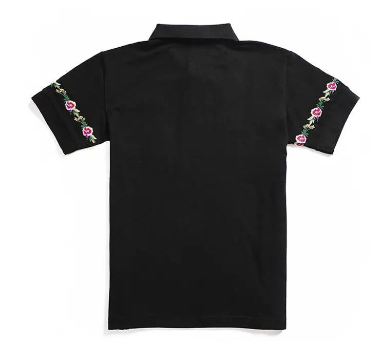 High New 2023 Men High Embroidery Double tiger head flowers Fashion Polo Shirts Shirt Skateboard Cotton Polos Top Tee #C37