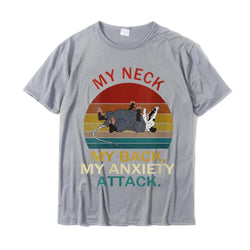 Womens My Neck My Back My Anxiety Attack Opossum Sunset Round Neck T-Shirt Cotton Boy Tops Shirt Summer T Shirts Summer Company