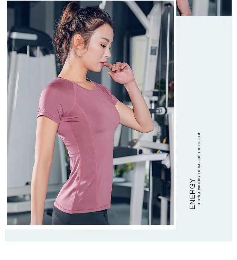 Ladies Sportswear Yoga Wear Women's Sports T-Shirt Plus Size Top Fitness Clothes Running