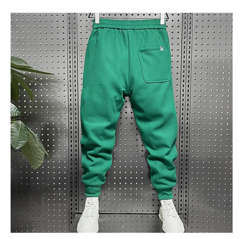 Men's Joggers Casual Pants Korean Sweatpants Workout Running Gym Fitness Green Sports Trousers Men Clothing Letter Embroidery