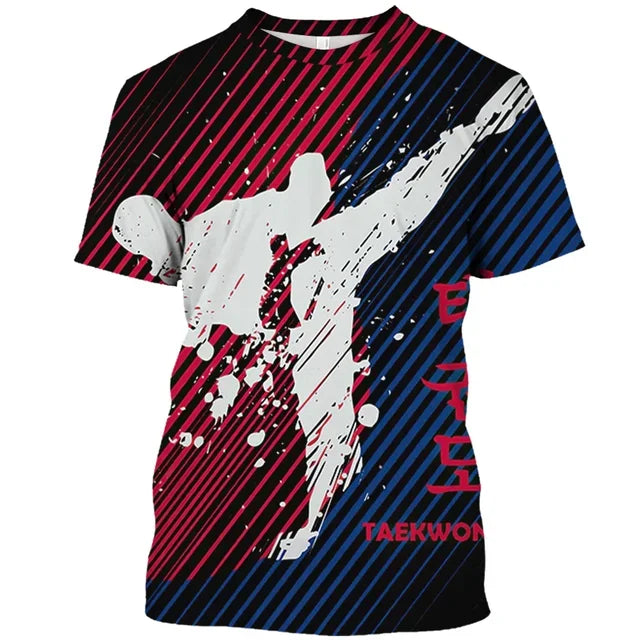 Japan Training T-shirt Men's 3d Karate Printed Tee Tops Oversized Short-sleeved High-quality Sportswear Men Quick-drying T Shirt