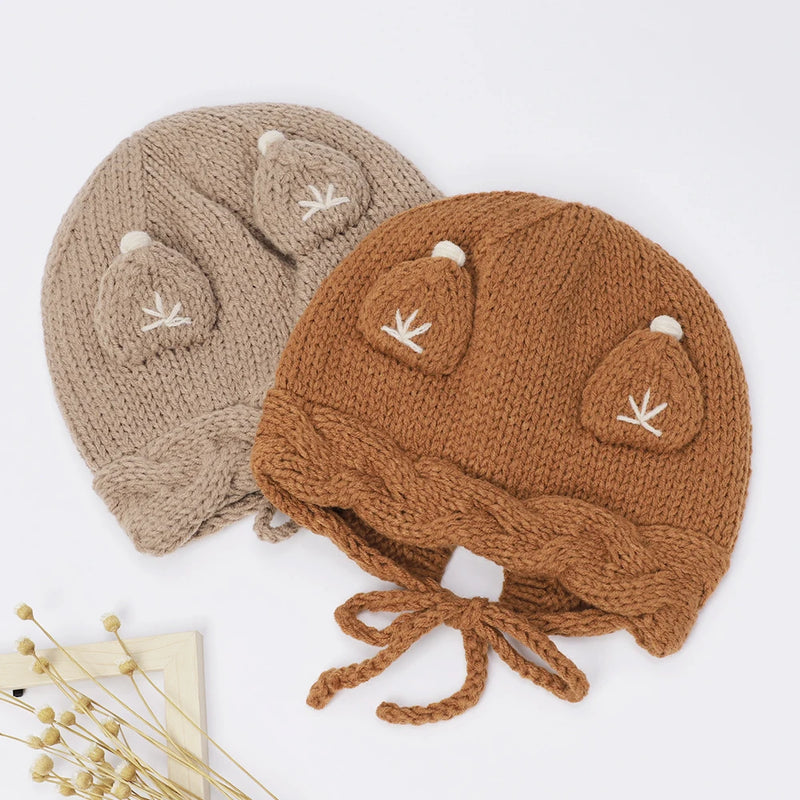 Kids Baby Winter Warm Knit Hats for Boys Girls Soft Infant Baby Toddler Beanies for Boys Girls Baby Accessories Newborn Items