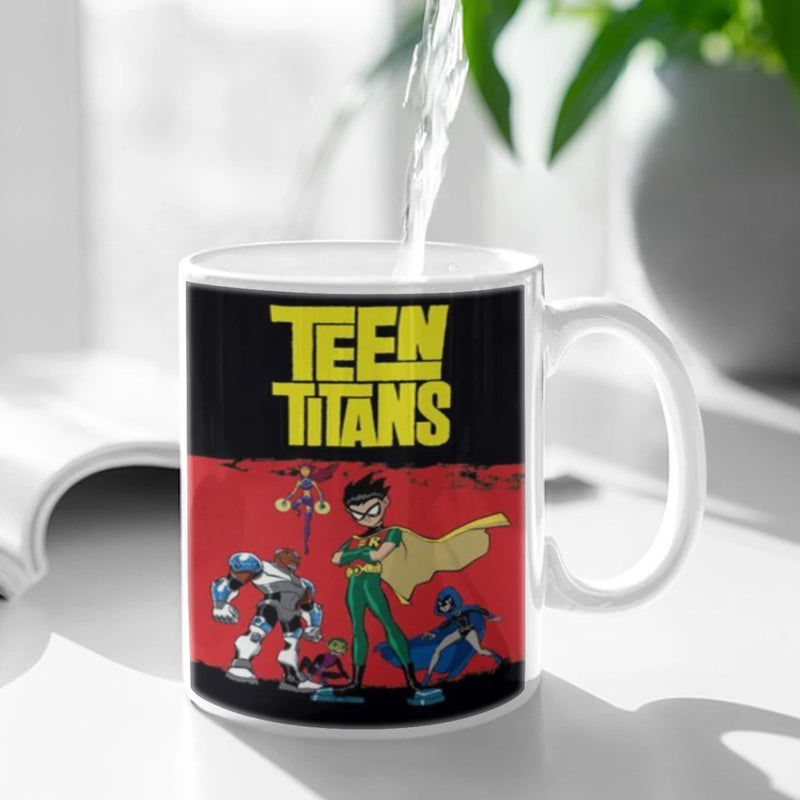 Cartoon T-TEEN-TITAN G-GO Ceramic Cup Coffee Oatmeal Breakfast Cup Creative Personality Mug