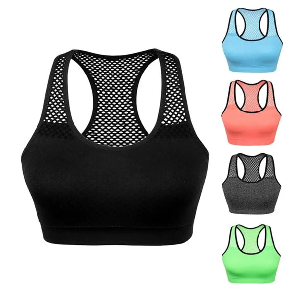 Quick-drying Women Active Bra Fitness Underwear Hollow Out Breathable Yoga Bra Comfortable High Shockproof Sports Bra Push Up