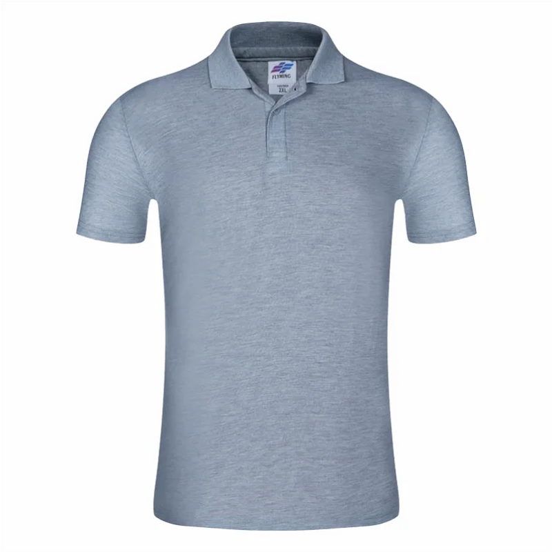 Solid color Short-sleeved Lapel POLO Shirt Versatile Business Casual Tops Summer Custom Logo Embroidery Printed T-shirt