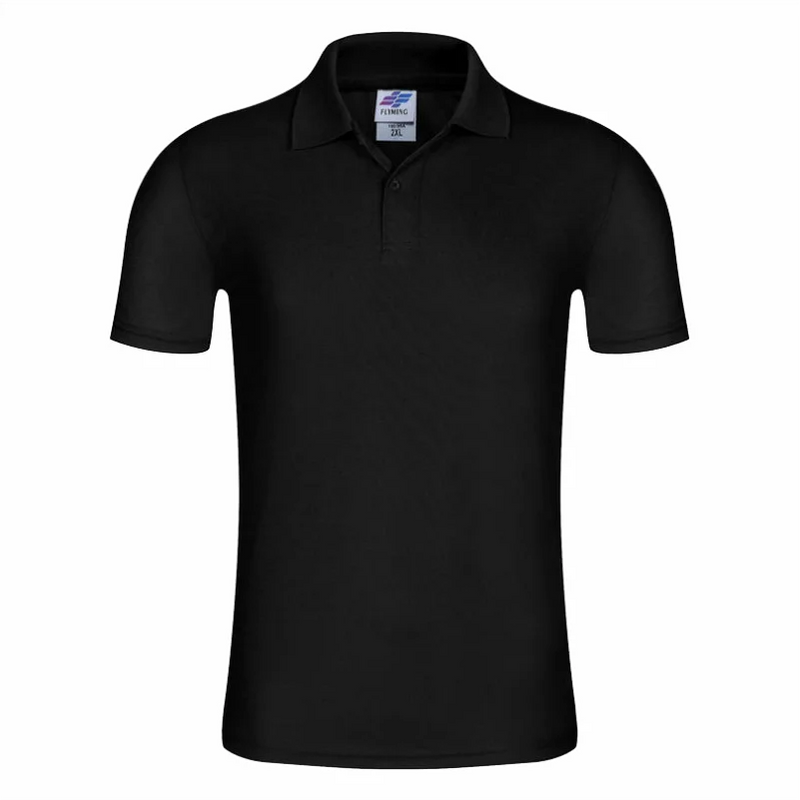 Solid color Short-sleeved Lapel POLO Shirt Versatile Business Casual Tops Summer Custom Logo Embroidery Printed T-shirt