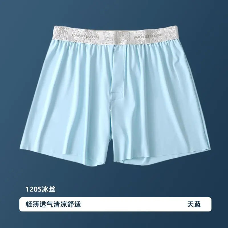 Summer Men's Sheer See Through Shorts Underwears Male Plus Size Casual Sleeping Shorts Apro Pants