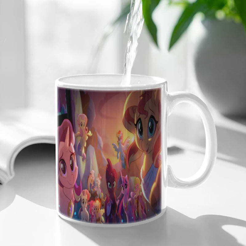 My L-Little P-Pony Ceramic Mug Cute Coffee Tea Milk Stave Mugs And Cups with Handle Novelty Gifts