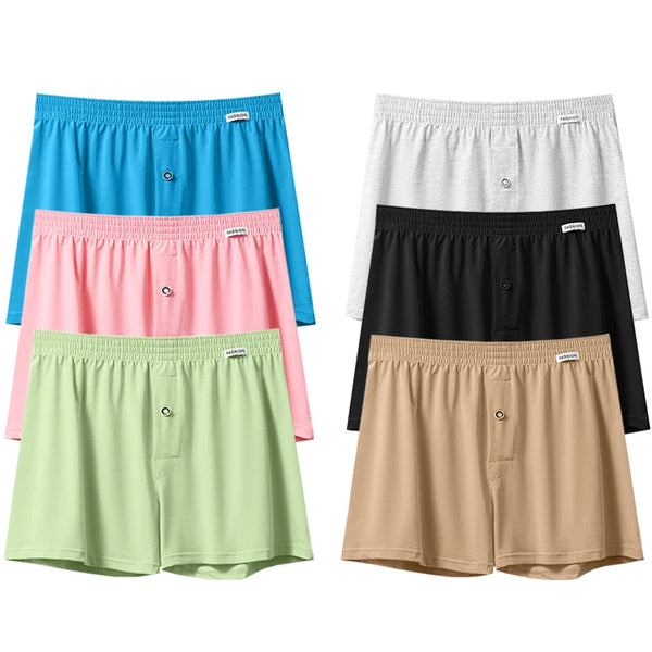 1pcs Male Arrow Pants Men Cotton Boxers Shorts Loose Mid-Waisted Men's Plus Size Underwear Homewear Comfortable Panties