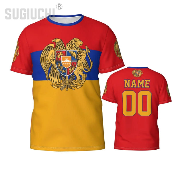 Custom Name Number Armenia Flag Emblem 3D T-shirts For Men Women Tees jersey team Clothes Soccer Football Fans Gift T shirt