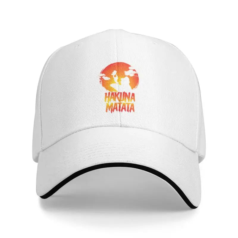 Custom Hakuna Matata Film Movie Lover Baseball Cap Women Men Adjustable The Lion King Sunsets Cartoon Dad Hat Outdoor