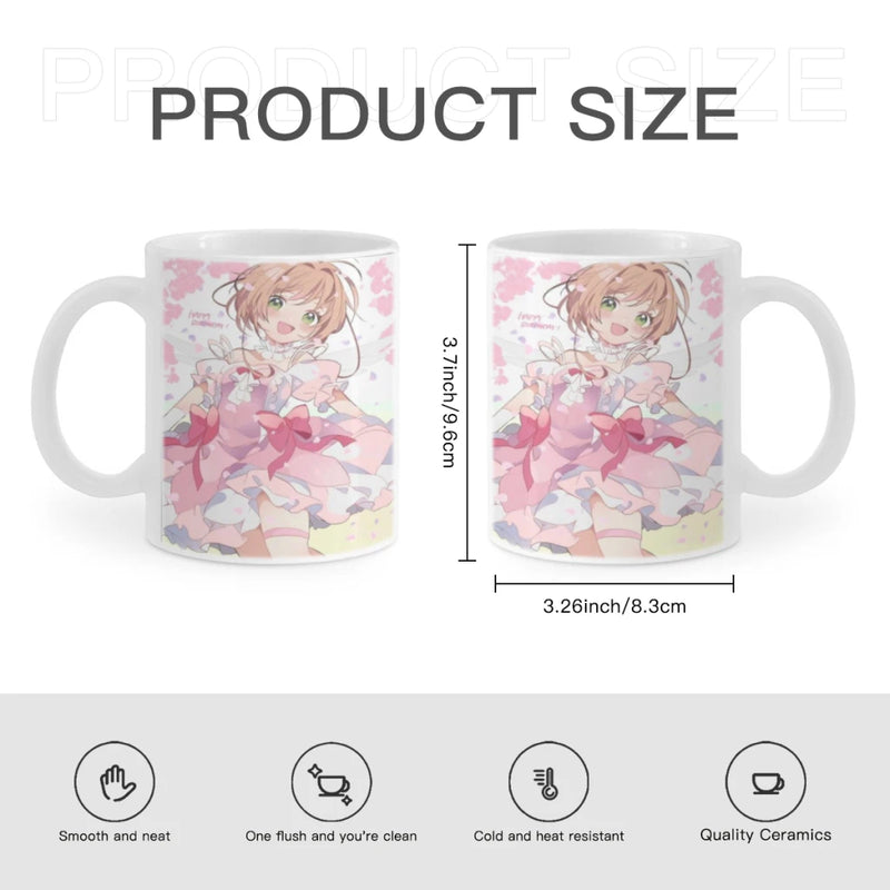 Cardcaptor Sakura Coffee Mug 11oz Fun Ceramic Coffee Tea Cocoa Cup Handle Tea Drink Cup