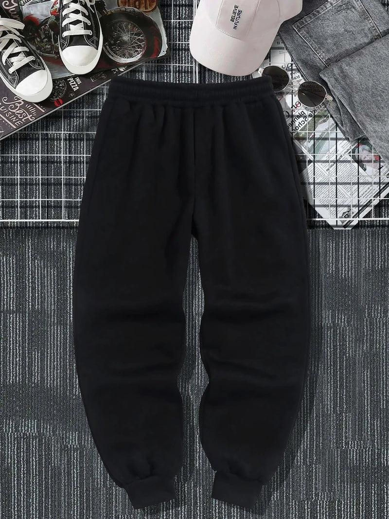 Chicago 23 Comfy Chic Letter Print Joggers Soft Mid-Stretch Drawstring Pants with Relaxed  Outdoor Thermal Warm Sweatpants