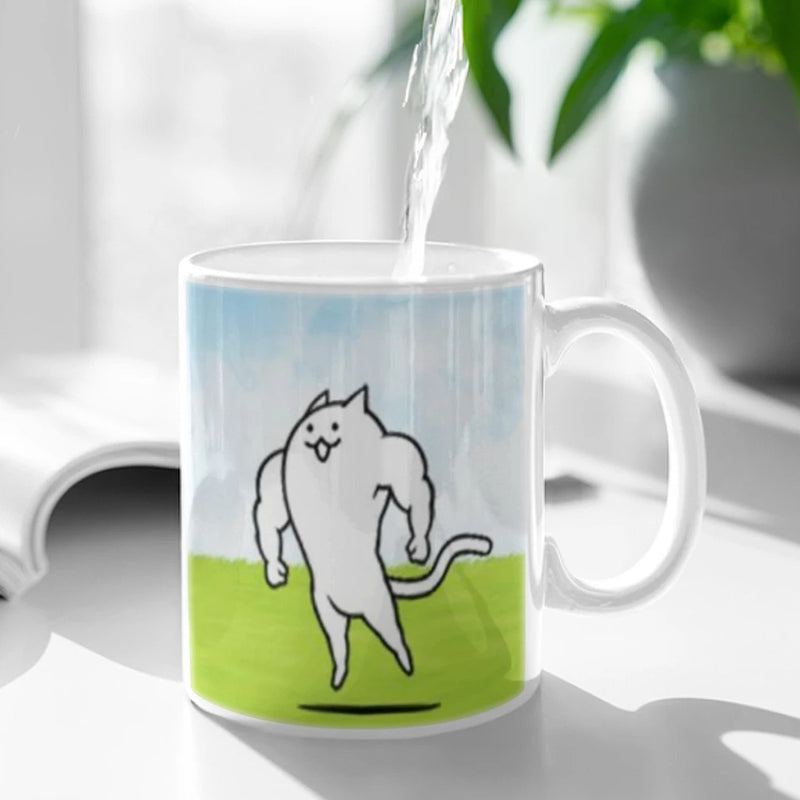 New The Battle Cats Ceramic Mug Cute Coffee Tea Milk Stave Mugs And Cups with Handle Novelty Gifts