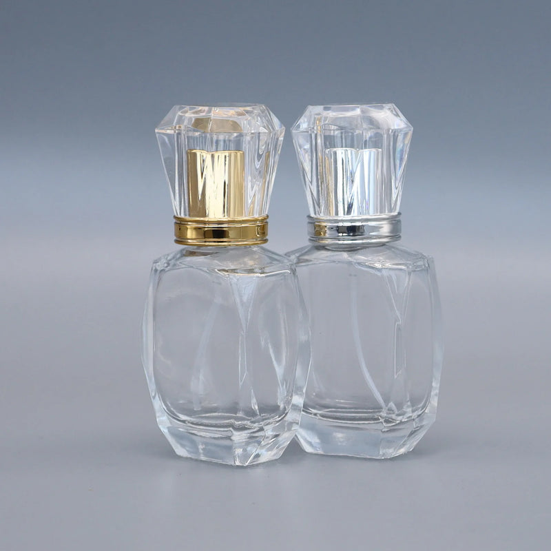 30ml High Quality Perfume Spray Bottle Empty Glass Perfume Atomizer Travel Cosmetic Bottle Irregular Polyhedron Split Bottles