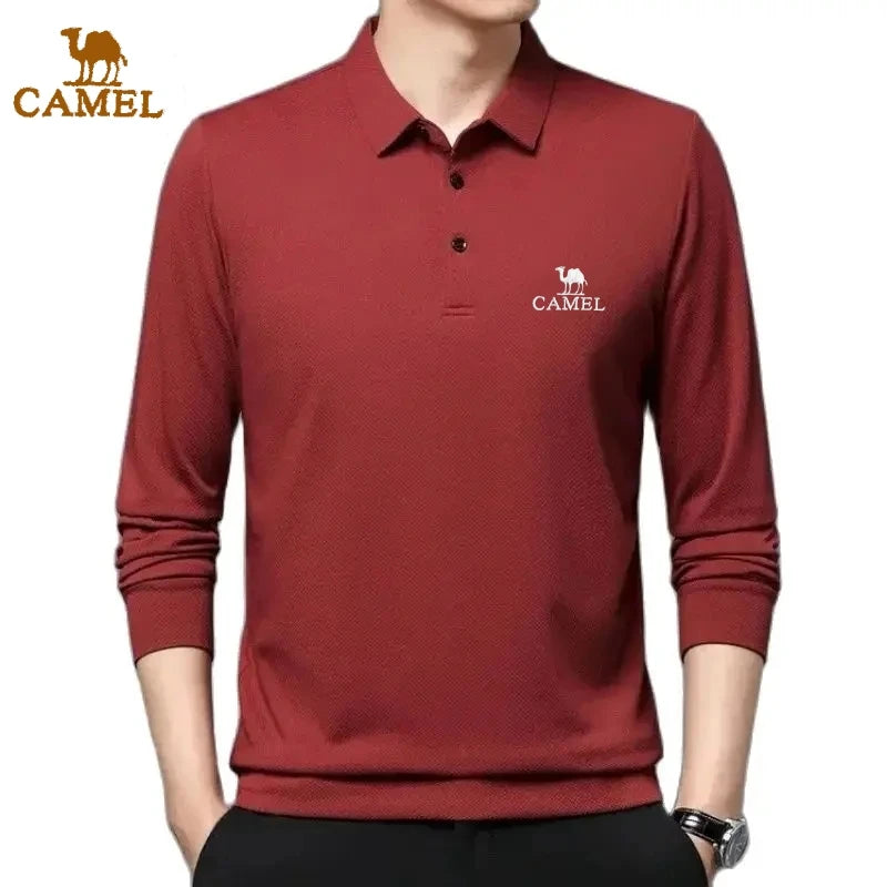 Spring and Autumn Men's High Quality Embroidered Long Sleeve Polo Shirt New Luxury Fashion Business Leisure Multi Functional Top