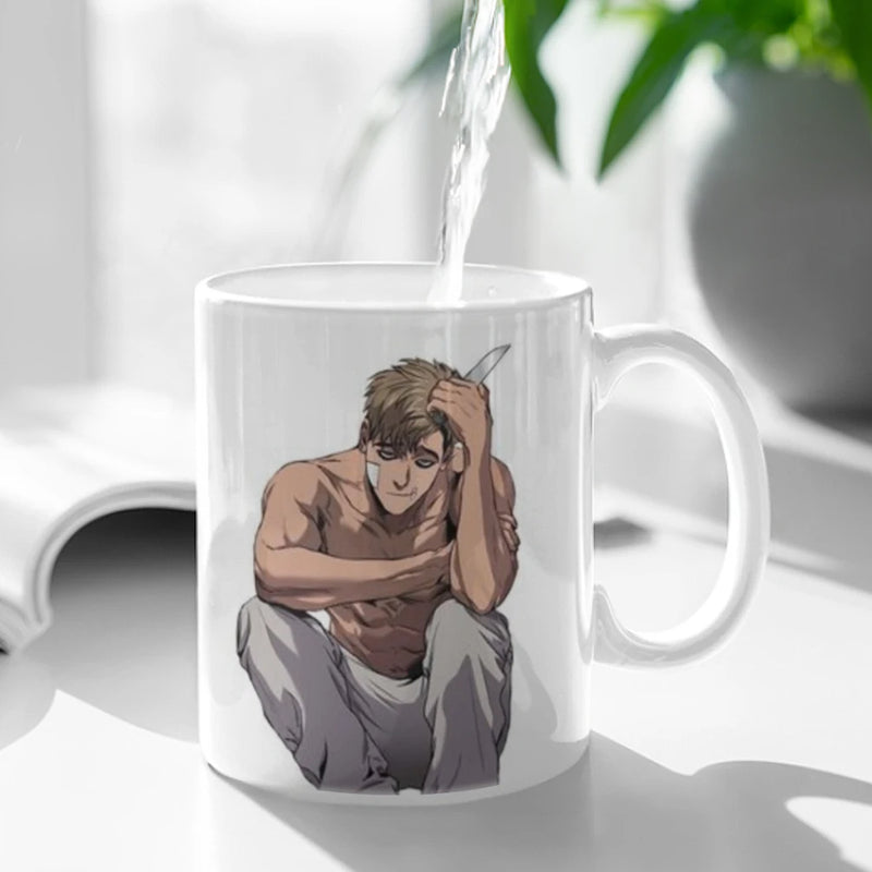 Killing Stalking Anime Movie Ceramic Mugs Coffee Cups Milk Tea Cup ins Oatmeal Breakfast Mug Drinkware Kitchen