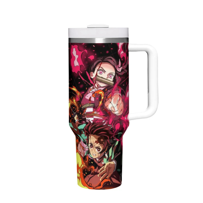 304 Stainless Steel Car Travel Mugs, Demon Slayer Graphic Tumbler, Water Bottle, 40oz, 1200ml