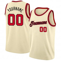 Custom  Red-Black Round Neck Rib-Knit Basketball Jersey  3D Print Team Name Number Vest Game Practice Clothes Adult/Youth