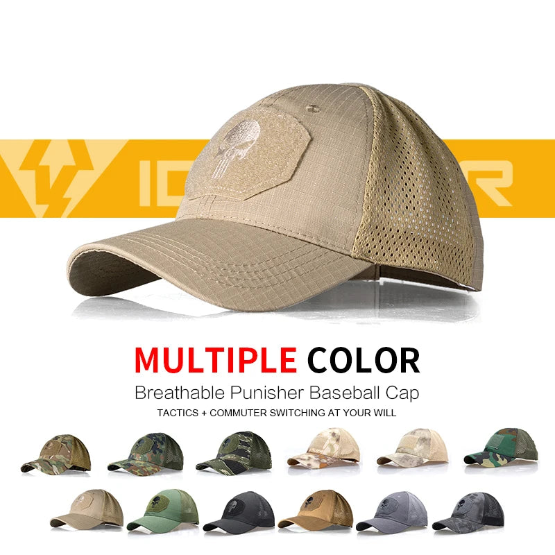 Skull Airsoft Baseball Cap Dad Hat Sun Hats Headwear Camo Hunting Sports Caps Outdoor