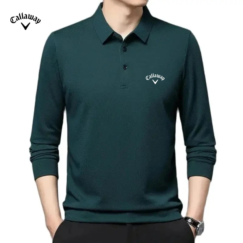 Spring and Autumn Men's High Quality Embroidered Long Sleeve Polo Shirt New Luxury Fashion Business Leisure Multi Functional Top