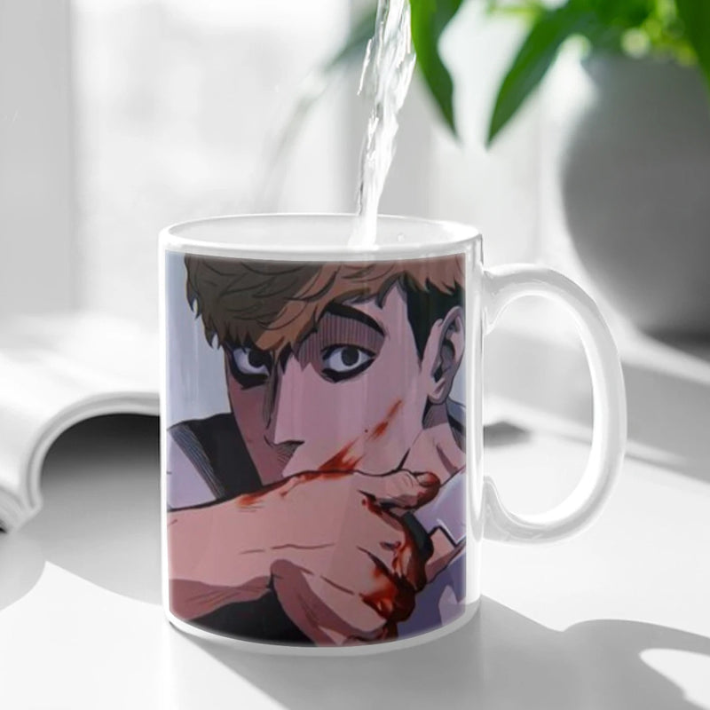 Killing Stalking Anime Movie Ceramic Mugs Coffee Cups Milk Tea Cup ins Oatmeal Breakfast Mug Drinkware Kitchen