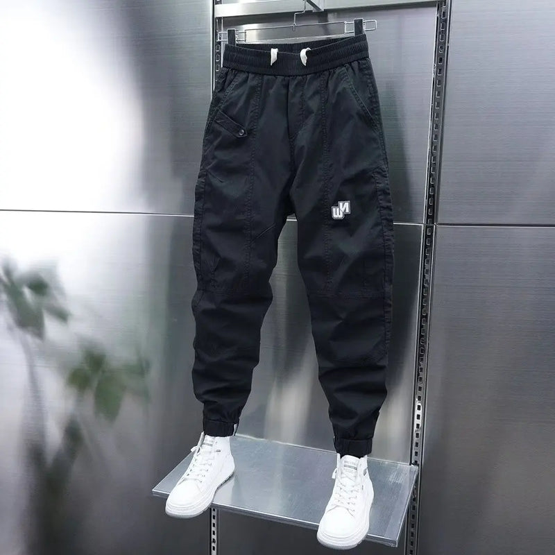 WN Men's Joggers Casual Pants Korean Sweatpants Workout Running Gym Fitness Dark Grey Sports Trousers High Quality Men Clothing