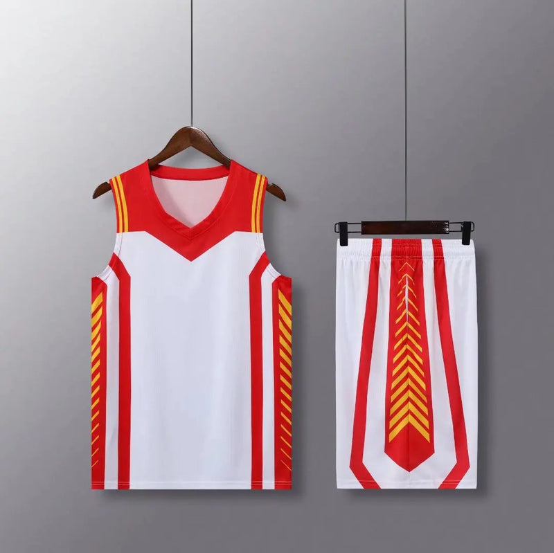 Hot sale Sublimation Men's Basketball Kits Jersey Set Team Club Basketball Wear Print Number Basketball Uniforms