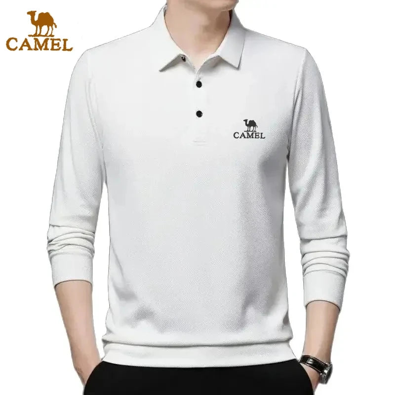 Spring and Autumn Men's High Quality Embroidered Long Sleeve Polo Shirt New Luxury Fashion Business Leisure Multi Functional Top