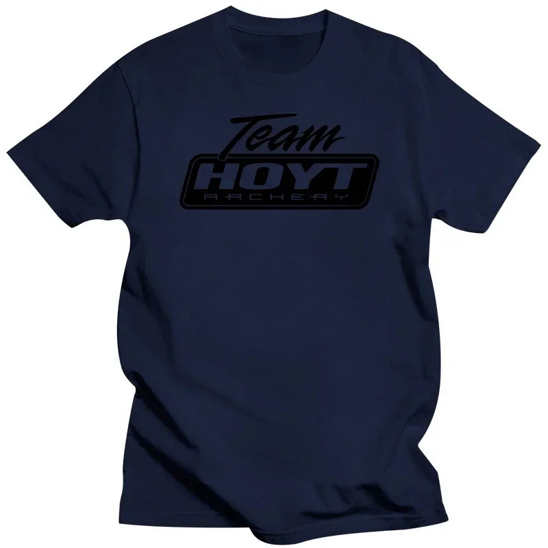 Team Hoyt Archery Black Logo T Shirt Pro Deer Hunter Bow Compound Crossbow Tee heavyweight fashion Round Neck manga vintage 2024