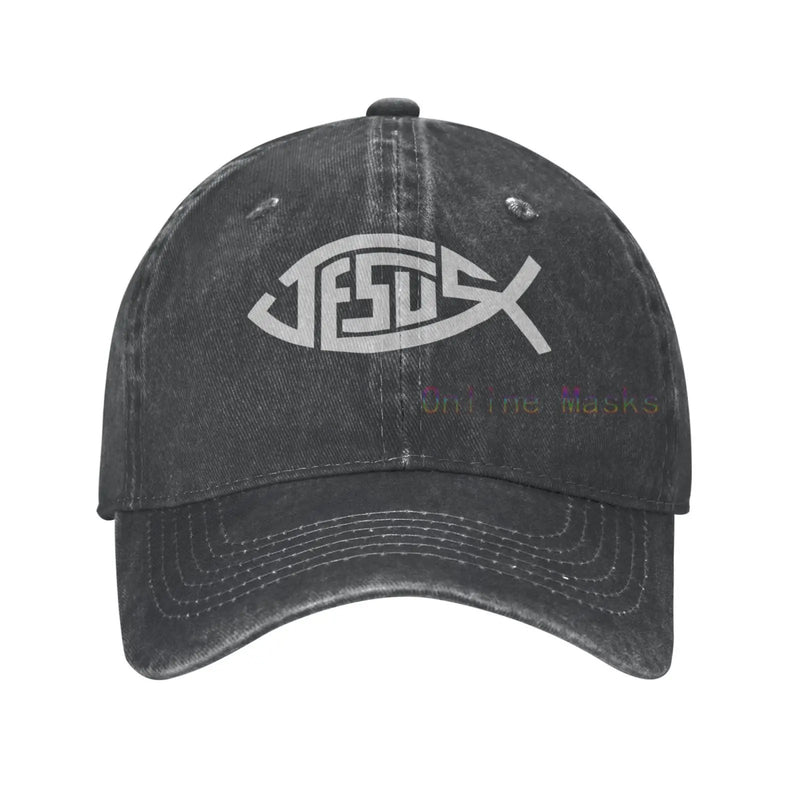 Jesus Snapback Hats for Men Flat Bill Baseball Cap Black Trucker Adjustable Dad Caps