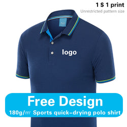 Summer Polo Shirt With Printed Logo Embroidered Name Men's And Women's Activities Company Group Workwear Top