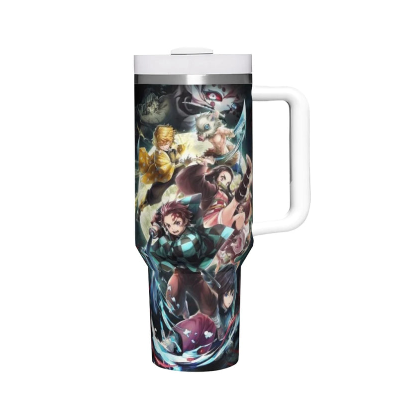 304 Stainless Steel Car Travel Mugs, Demon Slayer Graphic Tumbler, Water Bottle, 40oz, 1200ml