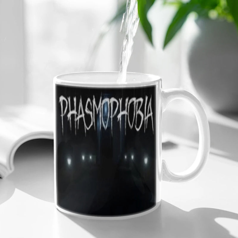 Game Phasmophobia Anime Ceramic Mug Cute Coffee Tea Milk Stave Mugs And Cups with Handle Novelty Gifts